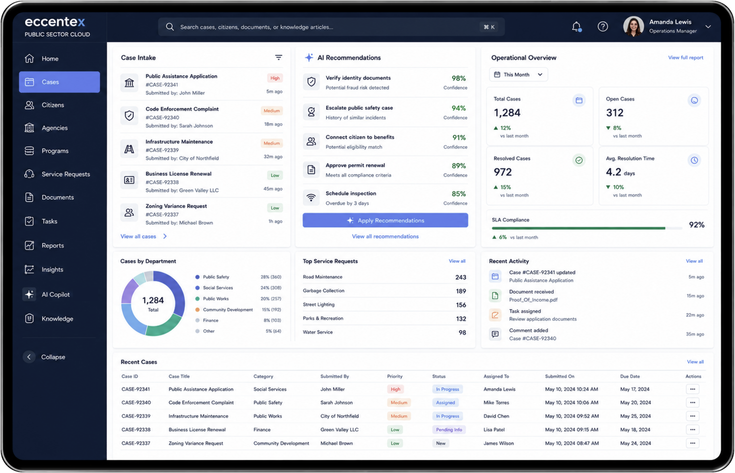 PSC Screenshot Give citizens continuity and employees the context to resolve issues.